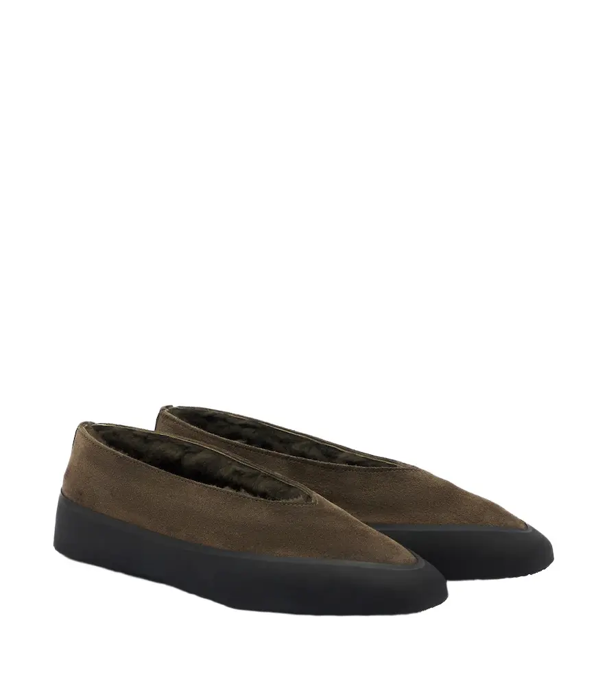 Le Monde Béryl Le Monde Béryl Apres Ski shearling-lined suede ballet flats