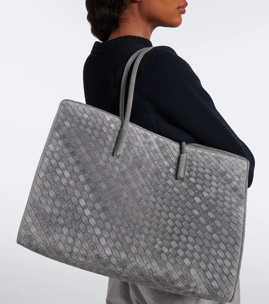 Bottega Veneta Barbara Large Intrecciato suede tote bag | Thumbnail 5