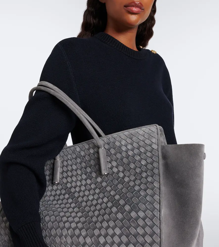 Bottega Veneta Barbara Large Intrecciato suede tote bag | Thumbnail 6