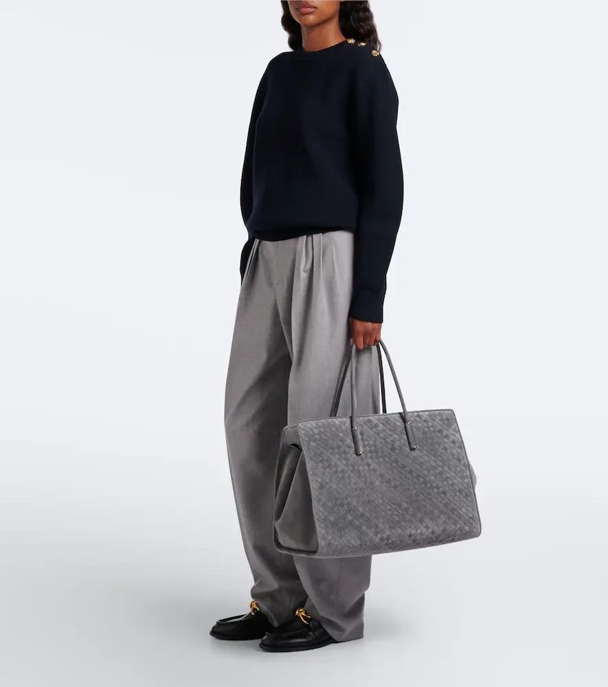 Bottega Veneta Barbara Large Intrecciato suede tote bag | Thumbnail 7