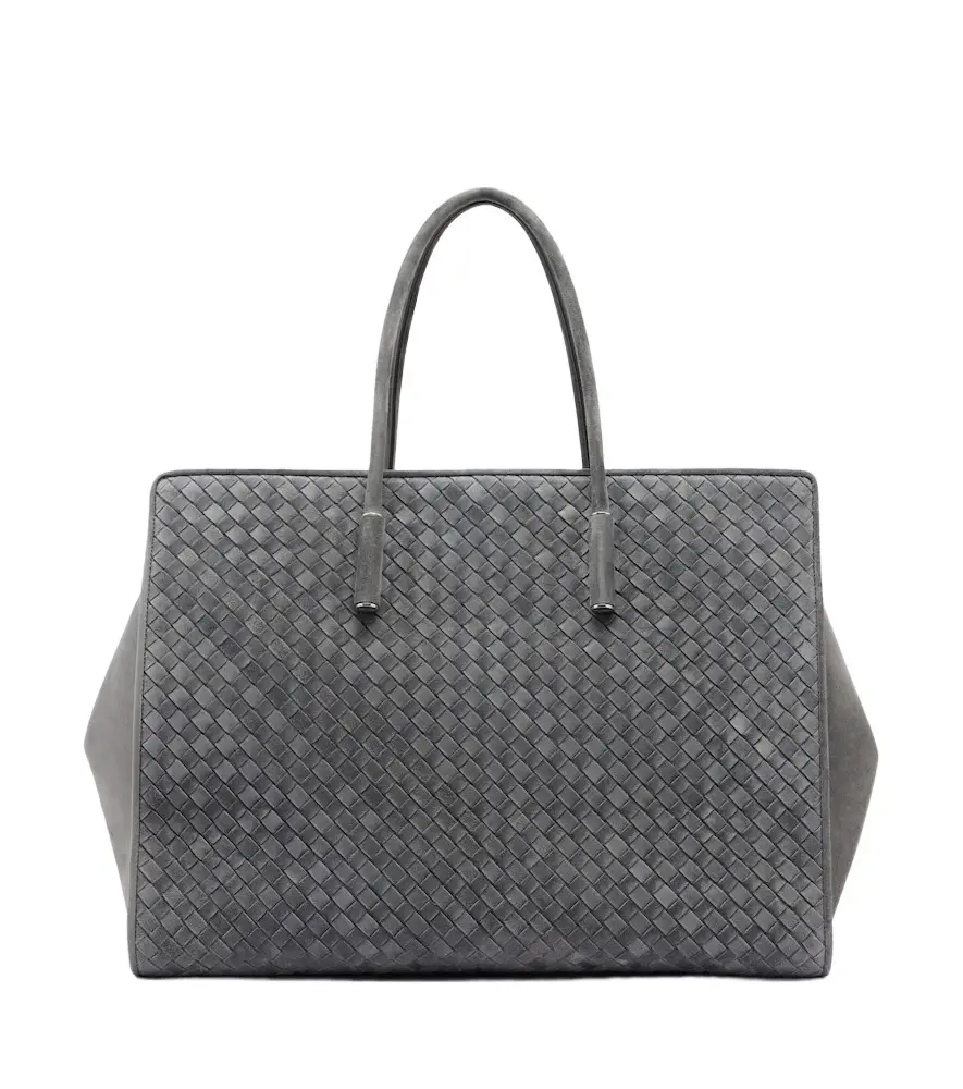 Barbara Large Intrecciato suede tote bag