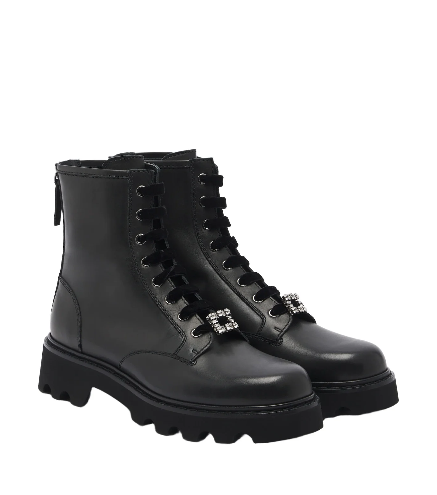 Roger Vivier Viv' Rangers Truck leather lace-up boots