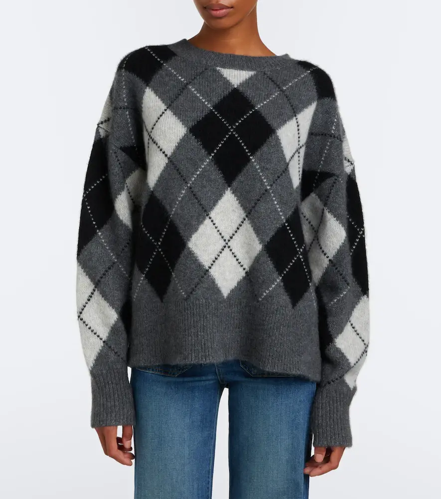 Nili Lotan Donnika argyle cashmere and silk sweater | Thumbnail 3 Nili Lotan Donnika argyle cashmere and silk sweater | Thumbnail 3