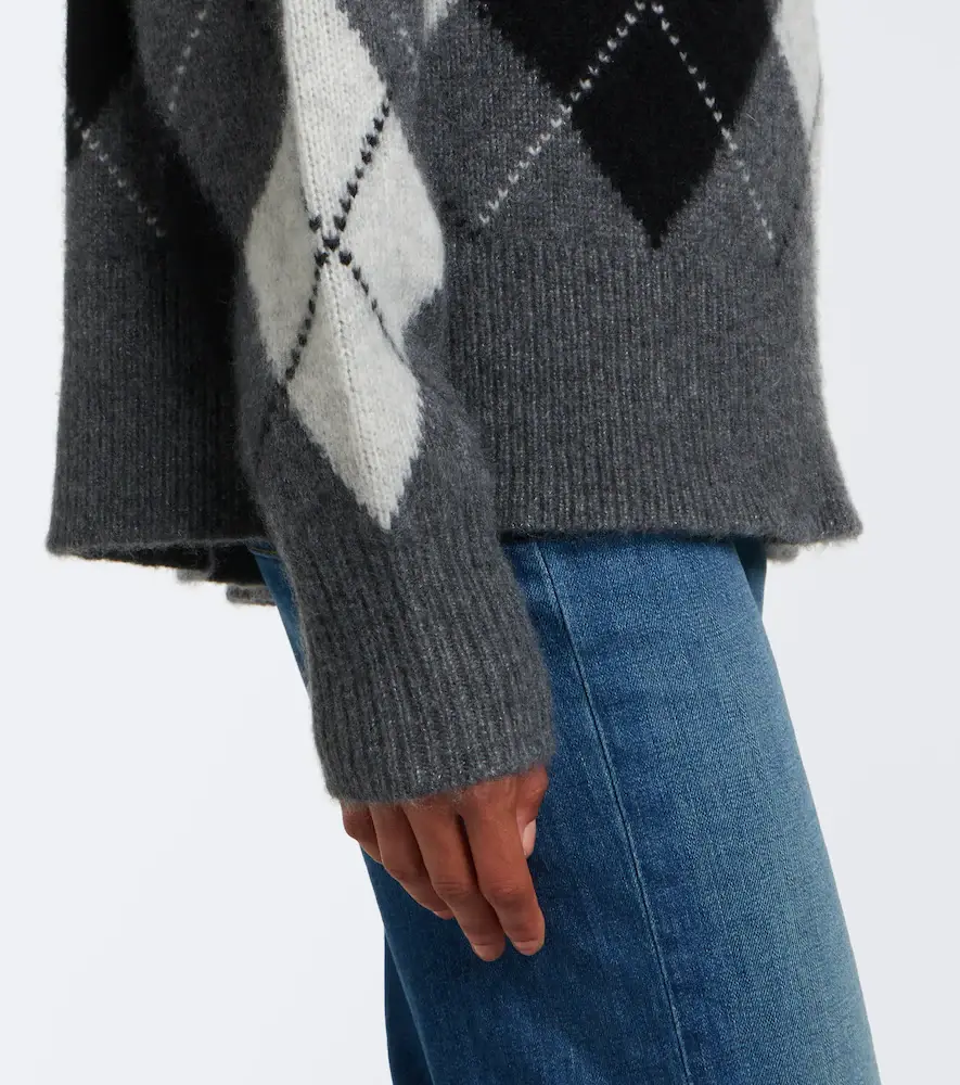 Nili Lotan Donnika argyle cashmere and silk sweater | Thumbnail 4 Nili Lotan Donnika argyle cashmere and silk sweater | Thumbnail 4