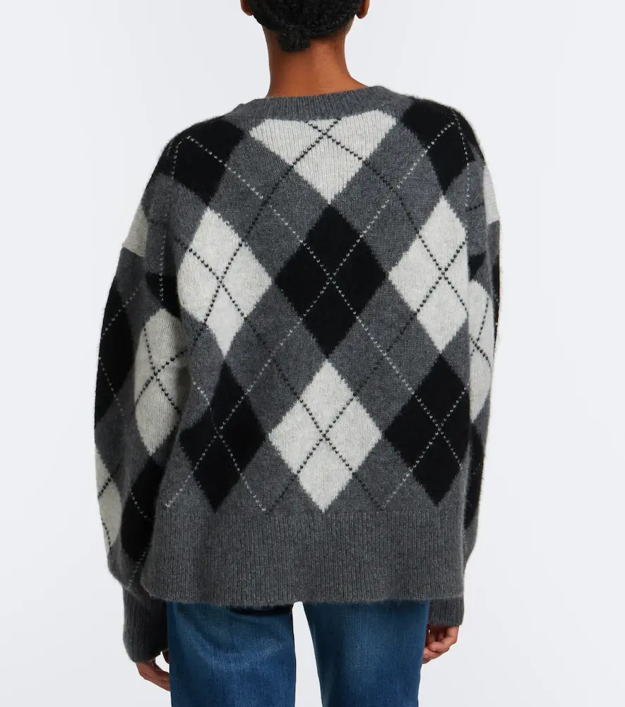 Nili Lotan Donnika argyle cashmere and silk sweater | Thumbnail 5 Nili Lotan Donnika argyle cashmere and silk sweater | Thumbnail 5