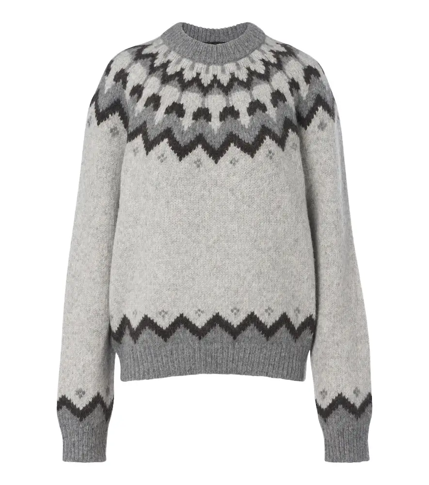 Nili Lotan Alan Fair Isle alpaca and wool-blend sweater