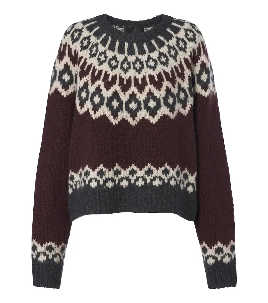 Nili Lotan Isaline Fair Isle cashmere and silk sweater