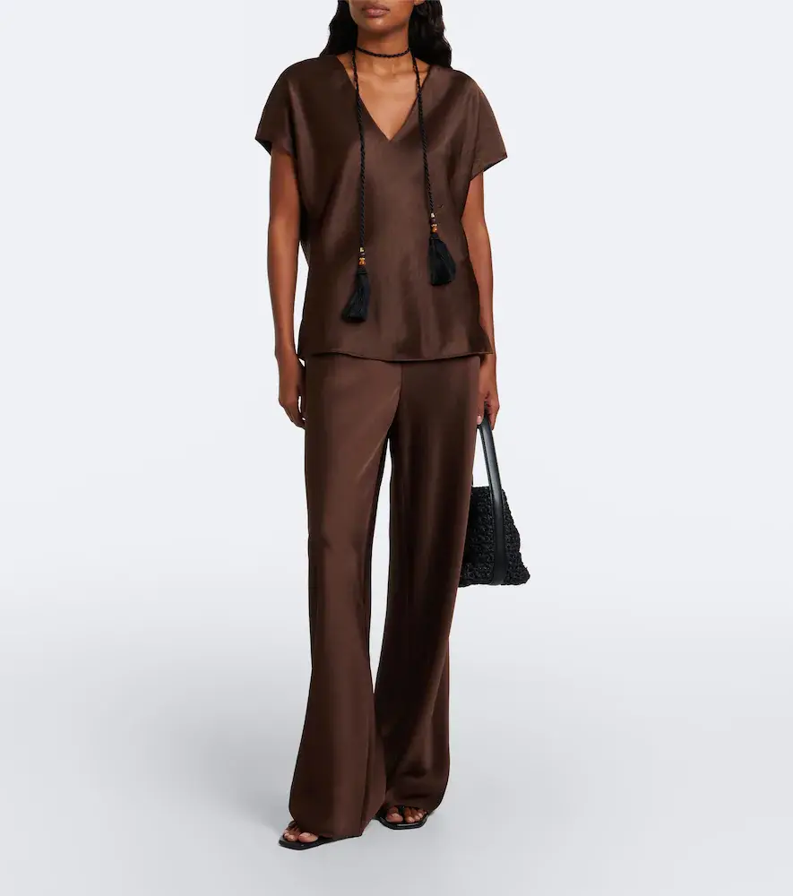 Vince Colette satin straight pants | Thumbnail 6 Vince Colette satin straight pants | Thumbnail 6