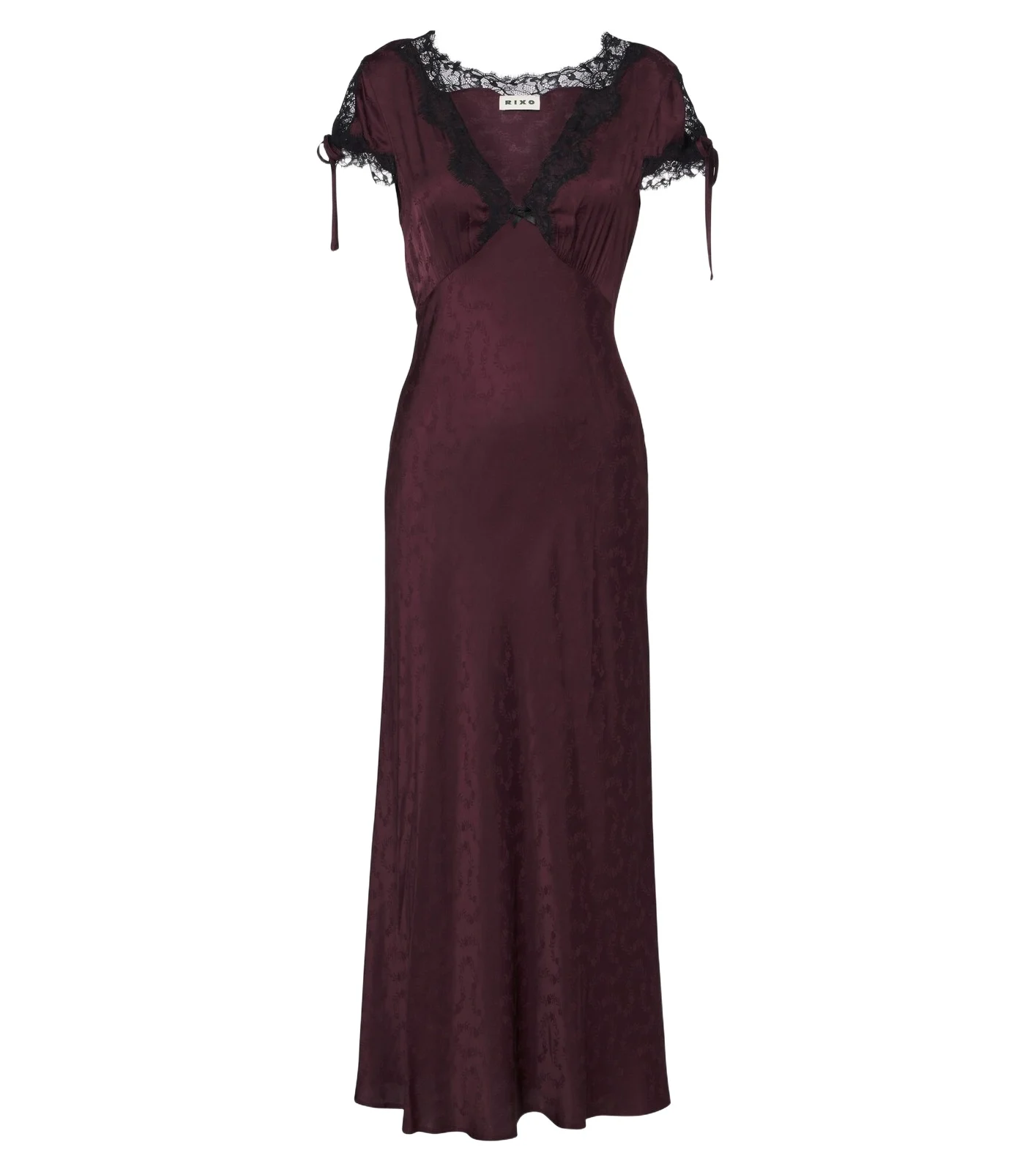 Fern satin jacquard midi dress