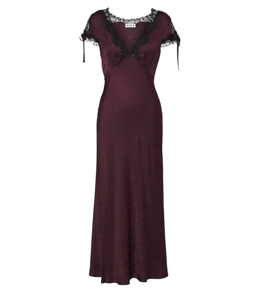 Fern satin jacquard midi dress Fern satin jacquard midi dress