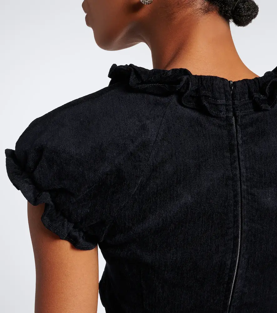 SHUSHU/TONG Embellished ruffled cotton-blend top | Thumbnail 6 SHUSHU/TONG Embellished ruffled cotton-blend top | Thumbnail 6