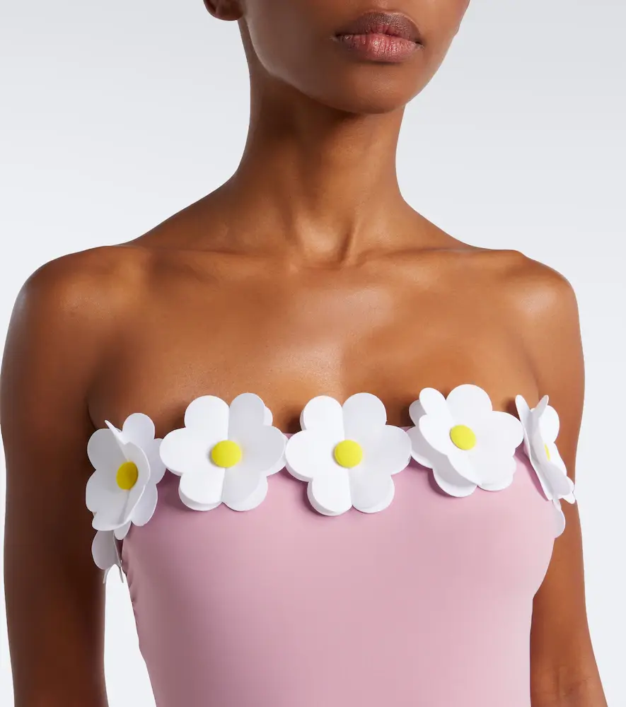 Karla Colletto Juliet floral-appliqué bandeau swimsuit | Thumbnail 2 Karla Colletto Juliet floral-appliqué bandeau swimsuit | Thumbnail 2