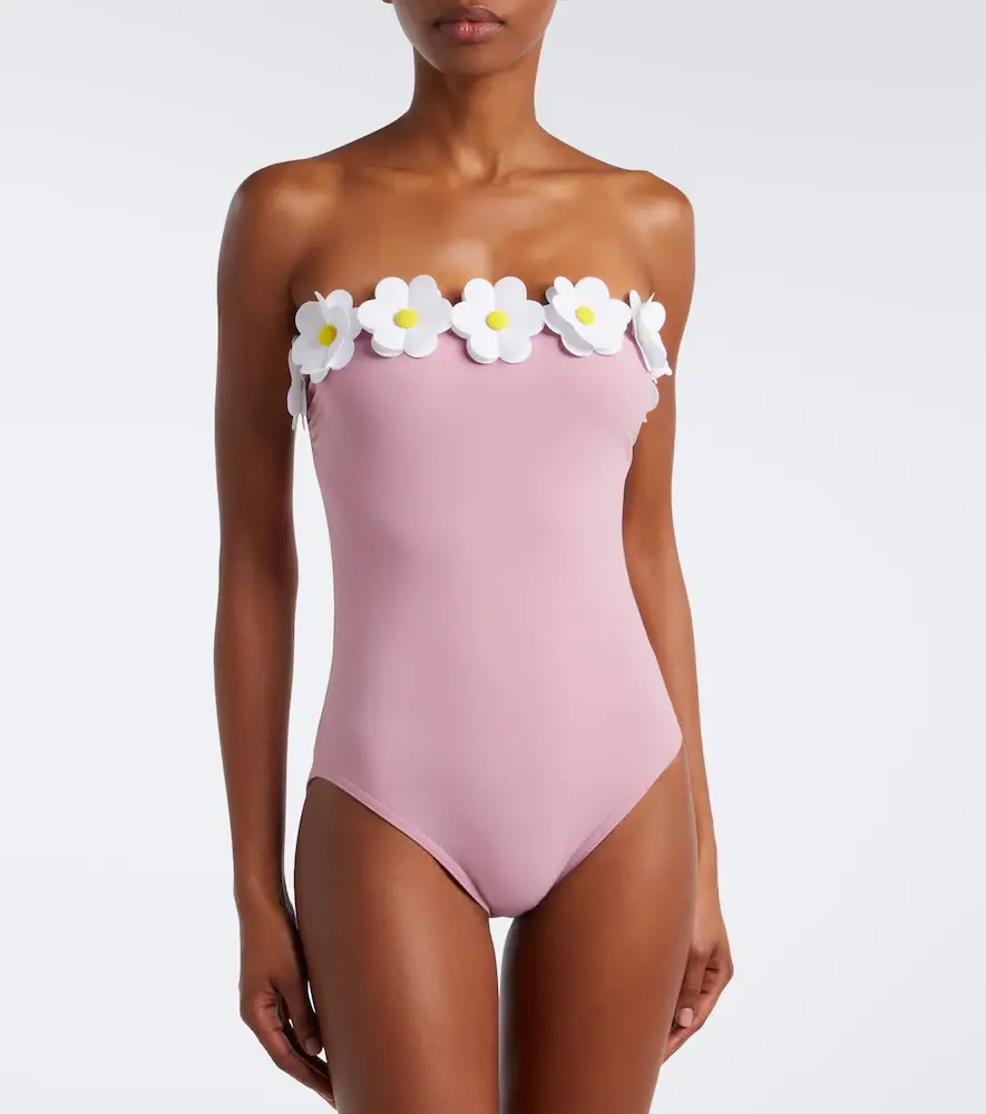 Karla Colletto Juliet floral-appliqué bandeau swimsuit | Thumbnail 3 Karla Colletto Juliet floral-appliqué bandeau swimsuit | Thumbnail 3