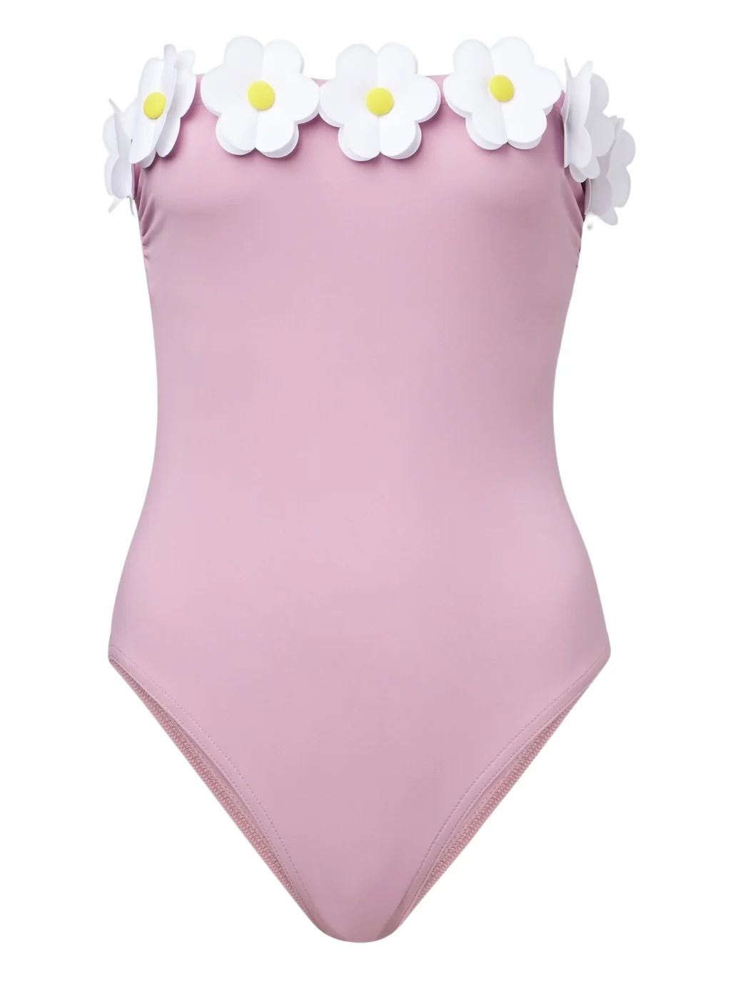 Karla Colletto Juliet floral-appliqué bandeau swimsuit