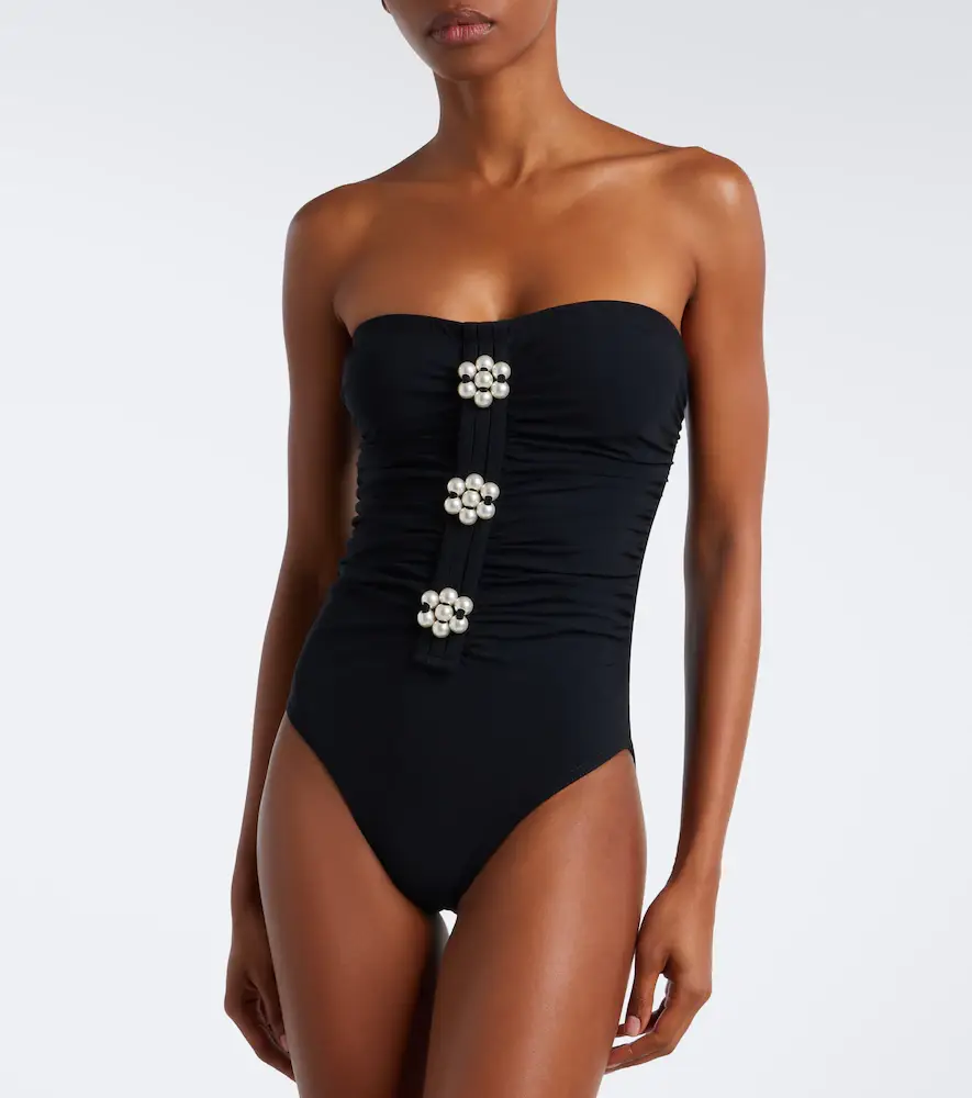 Karla Colletto Maya embellished swimsuit | Thumbnail 3