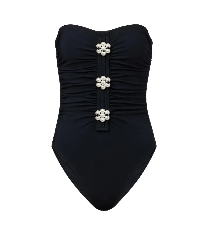 Karla Colletto Maya embellished swimsuit