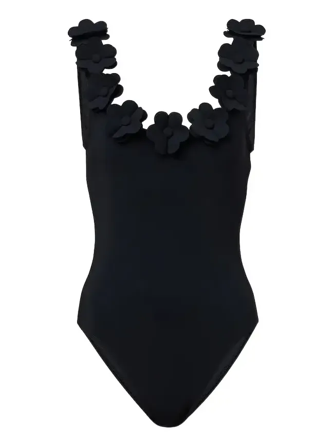 Juliet floral-appliqué swimsuit