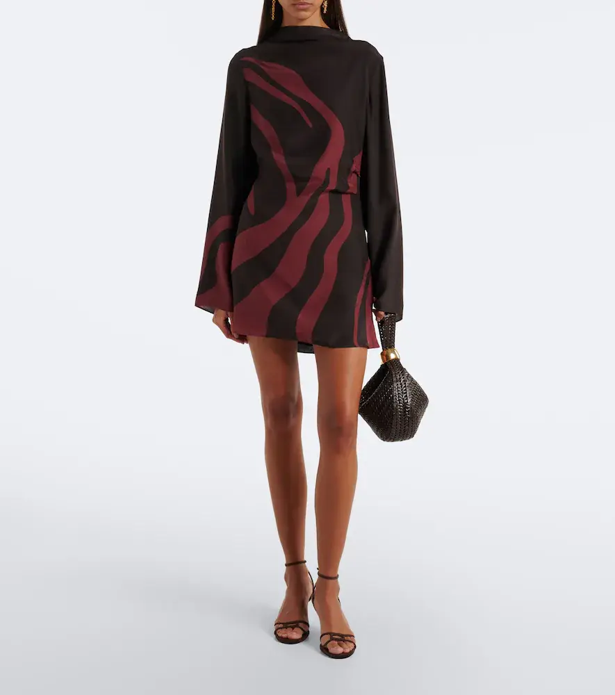 SIR. Printed silk satin minidress | Thumbnail 4 SIR. Printed silk satin minidress | Thumbnail 4
