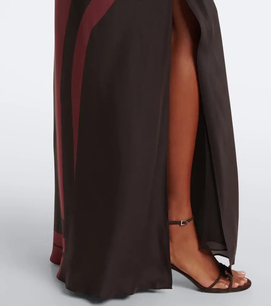 SIR. Printed silk satin maxi dress | Thumbnail 3 SIR. Printed silk satin maxi dress | Thumbnail 3