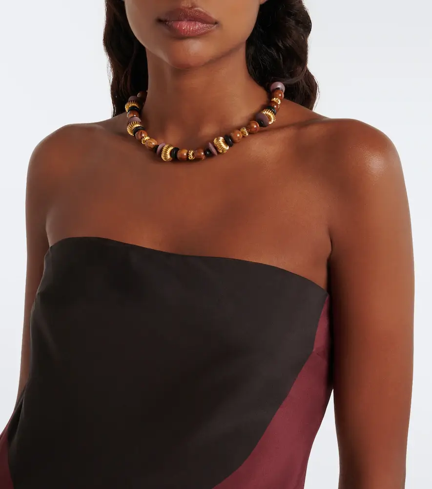 SIR. Printed silk satin maxi dress | Thumbnail 5 SIR. Printed silk satin maxi dress | Thumbnail 5