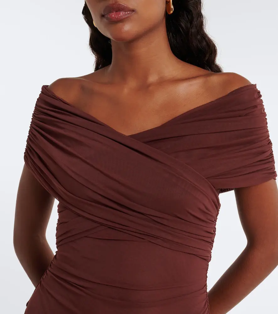 SIR. Off-shoulder mesh bodysuit | Thumbnail 2 SIR. Off-shoulder mesh bodysuit | Thumbnail 2