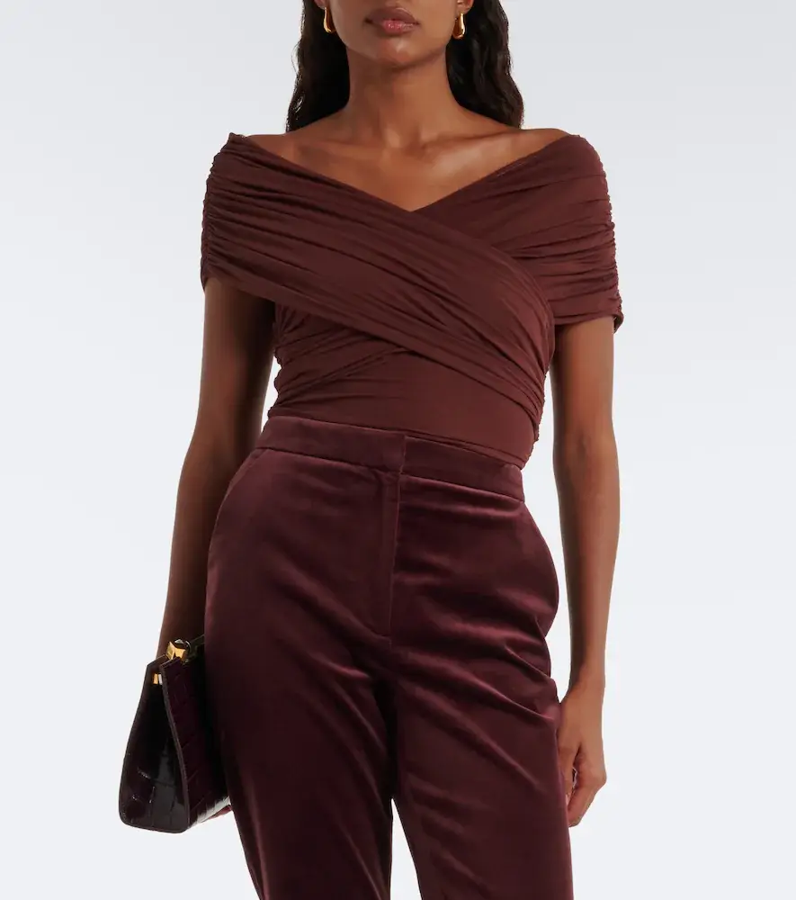 SIR. Off-shoulder mesh bodysuit | Thumbnail 4 SIR. Off-shoulder mesh bodysuit | Thumbnail 4