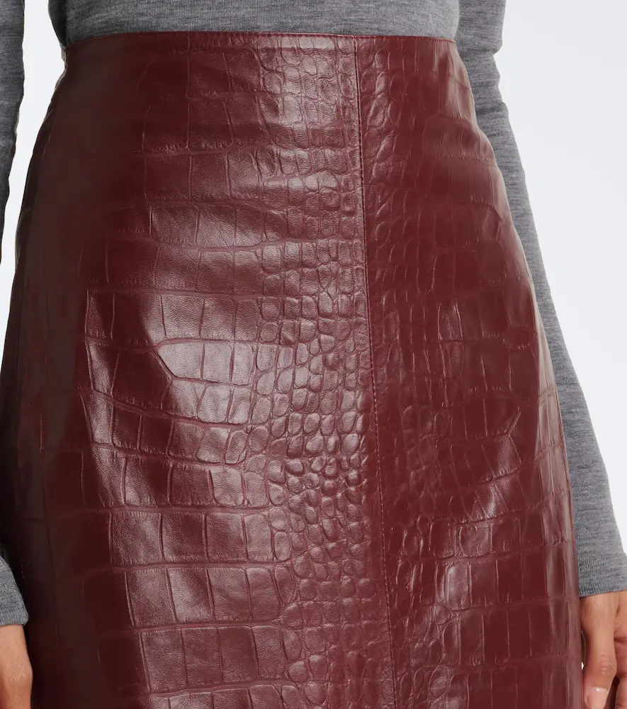 ARMA Nathaly croc-effect leather midi skirt | Thumbnail 3 ARMA Nathaly croc-effect leather midi skirt | Thumbnail 3
