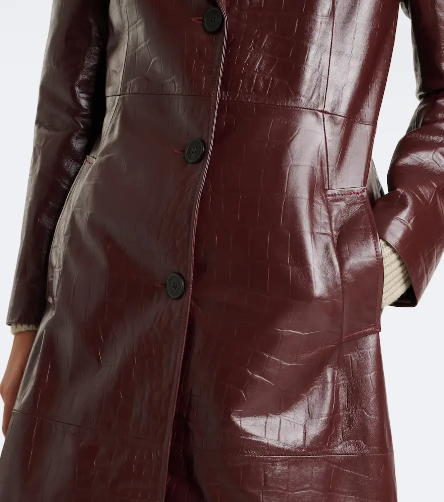 ARMA Aisa croc-effect leather coat | Thumbnail 2 ARMA Aisa croc-effect leather coat | Thumbnail 2