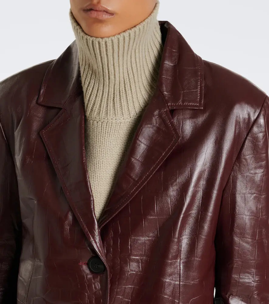 ARMA Aisa croc-effect leather coat | Thumbnail 3 ARMA Aisa croc-effect leather coat | Thumbnail 3