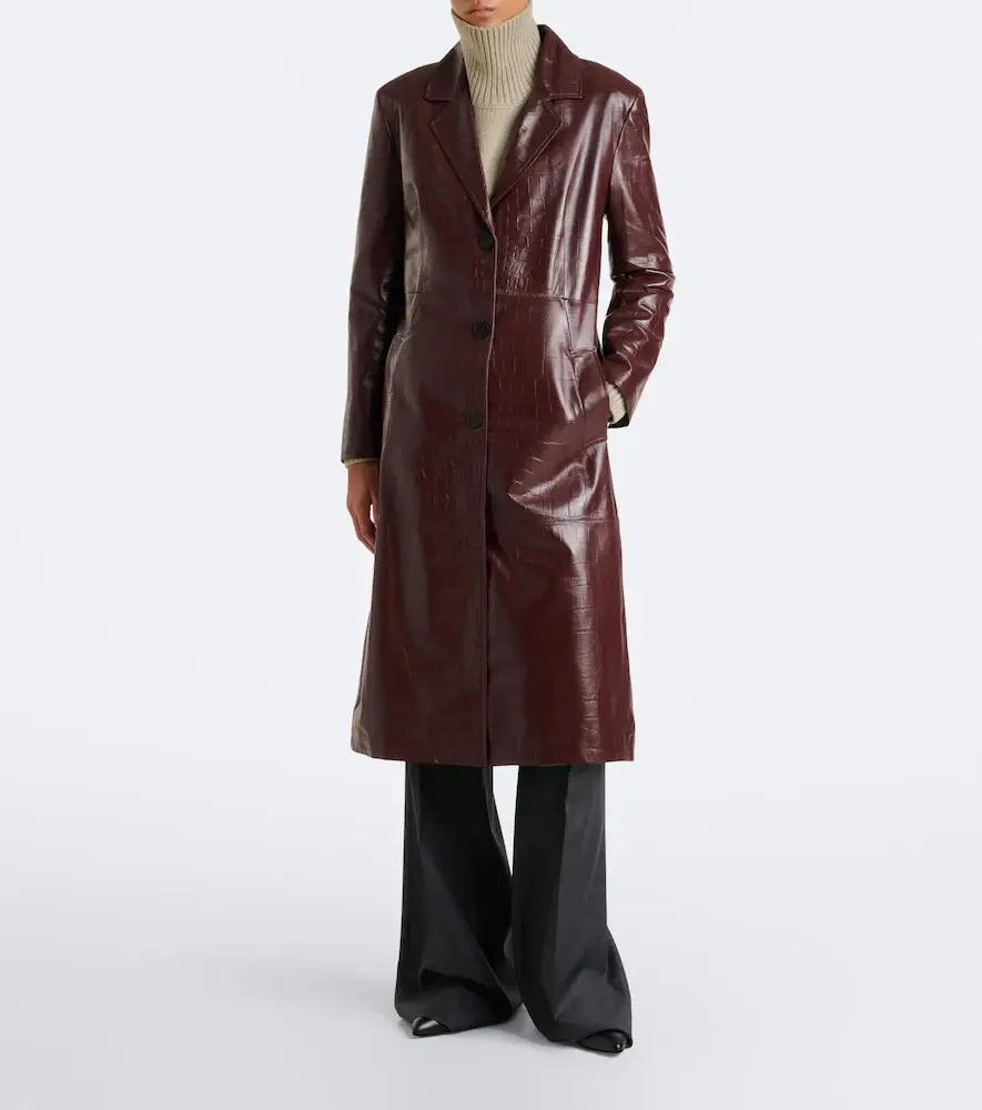 ARMA Aisa croc-effect leather coat | Thumbnail 4 ARMA Aisa croc-effect leather coat | Thumbnail 4