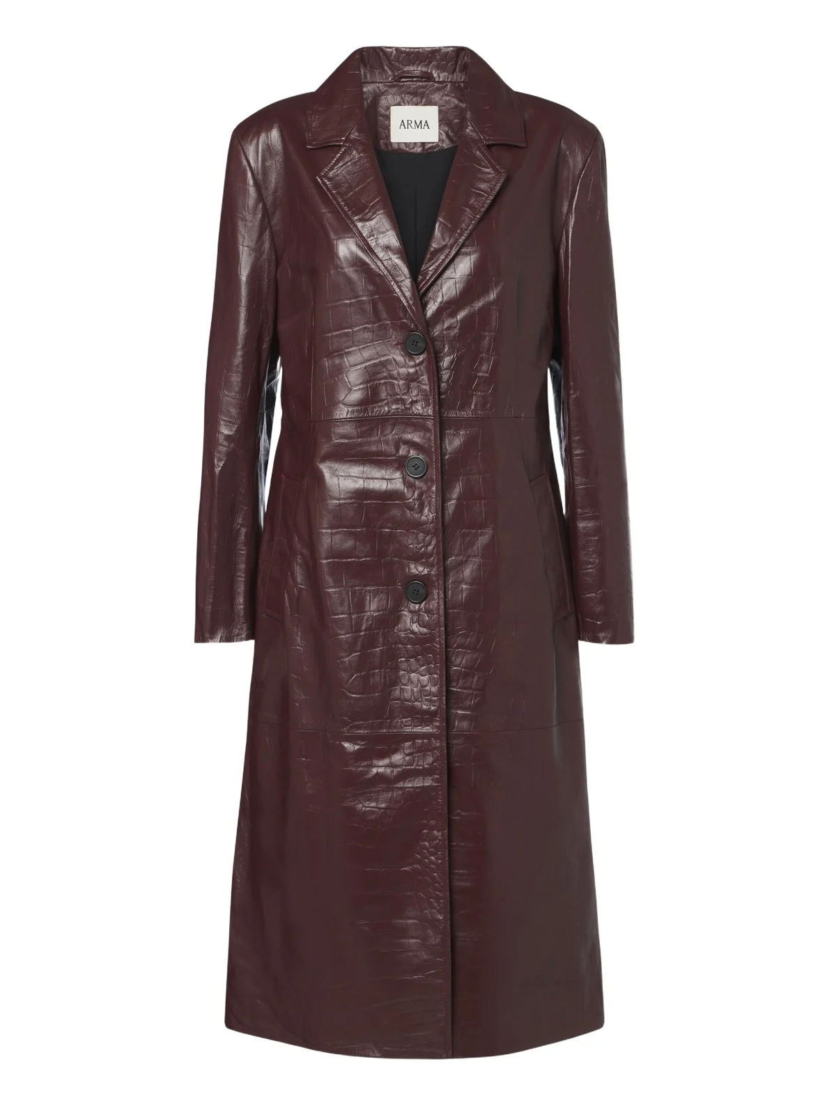 Aisa croc-effect leather coat Aisa croc-effect leather coat