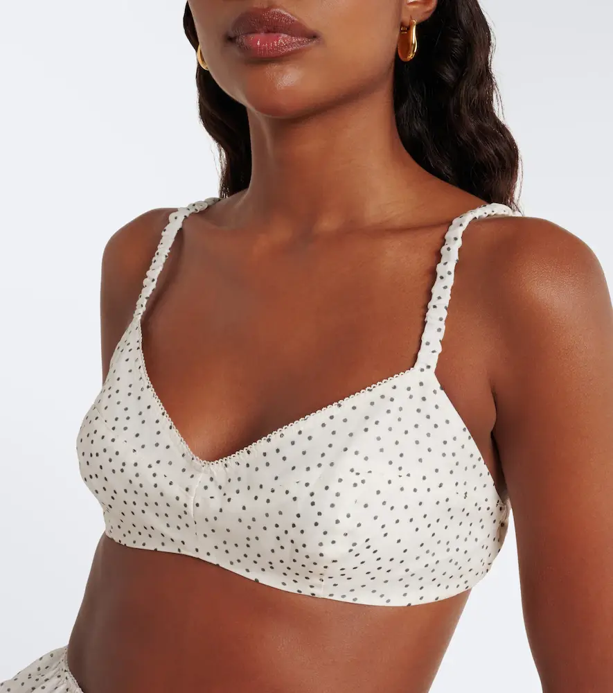 SIR. Polka-dot silk organza bra top | Thumbnail 2