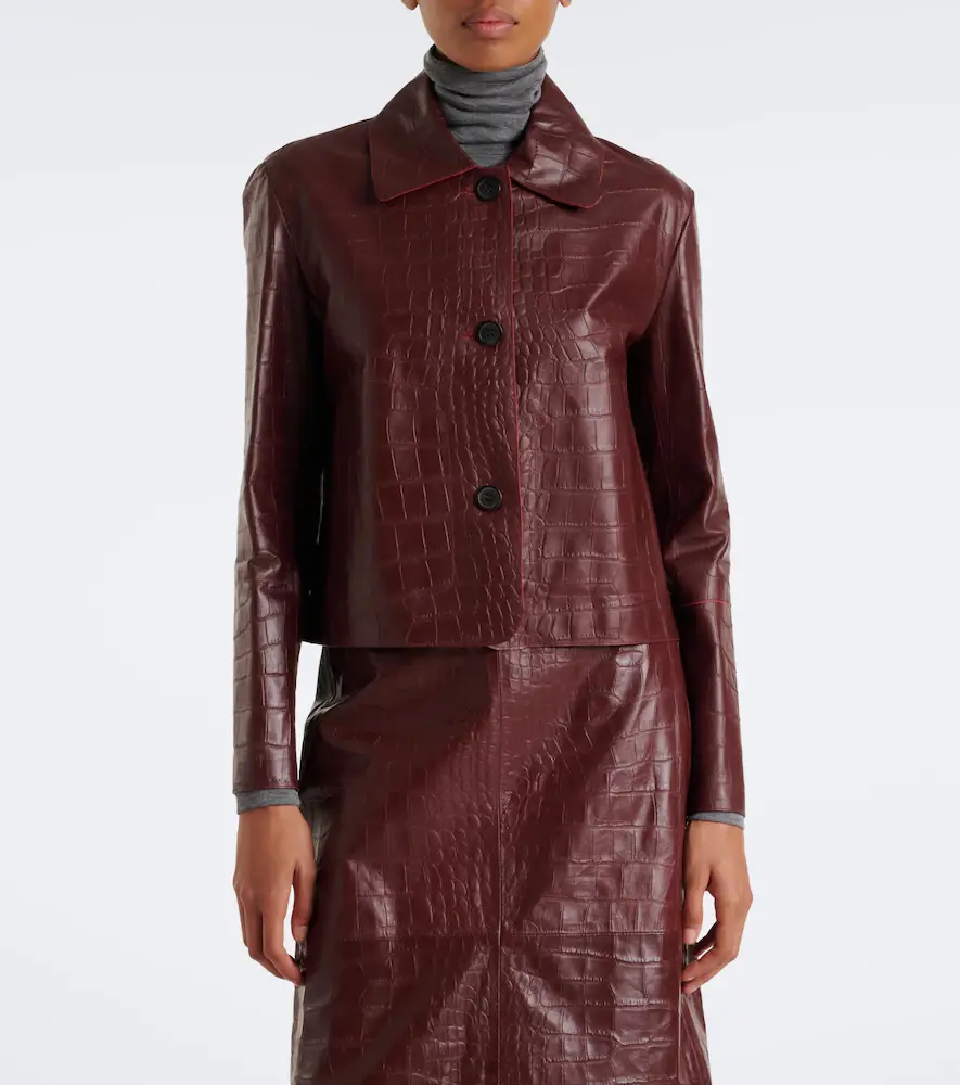 ARMA Emy croc-effect leather jacket | Thumbnail 6 ARMA Emy croc-effect leather jacket | Thumbnail 6