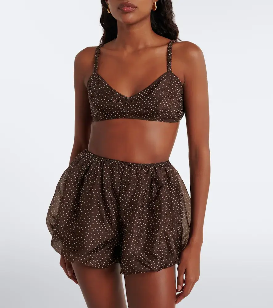 SIR. Polka-dot silk organza bra top | Thumbnail 2