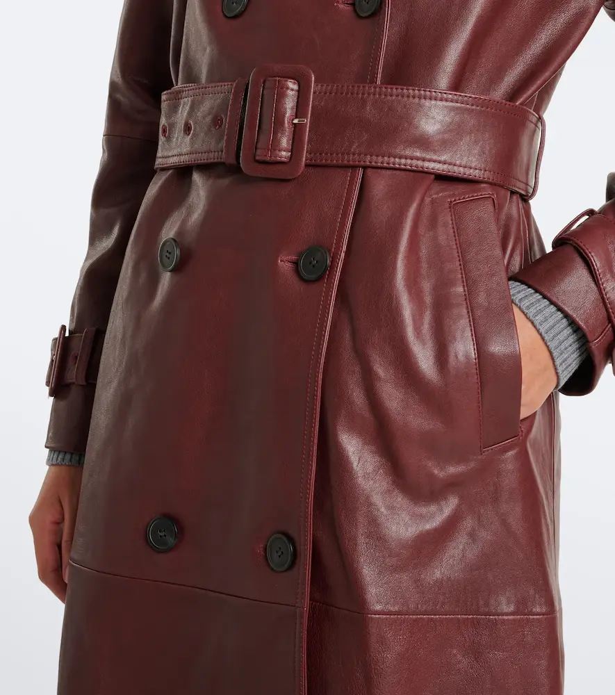 ARMA Noorah belted double-breasted leather coat | Thumbnail 4 ARMA Noorah belted double-breasted leather coat | Thumbnail 4