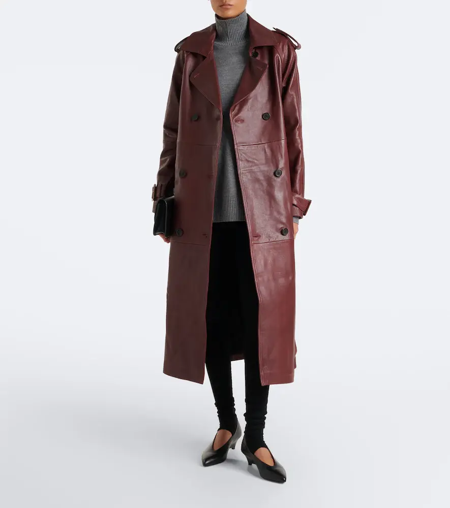 ARMA Noorah belted double-breasted leather coat | Thumbnail 5 ARMA Noorah belted double-breasted leather coat | Thumbnail 5