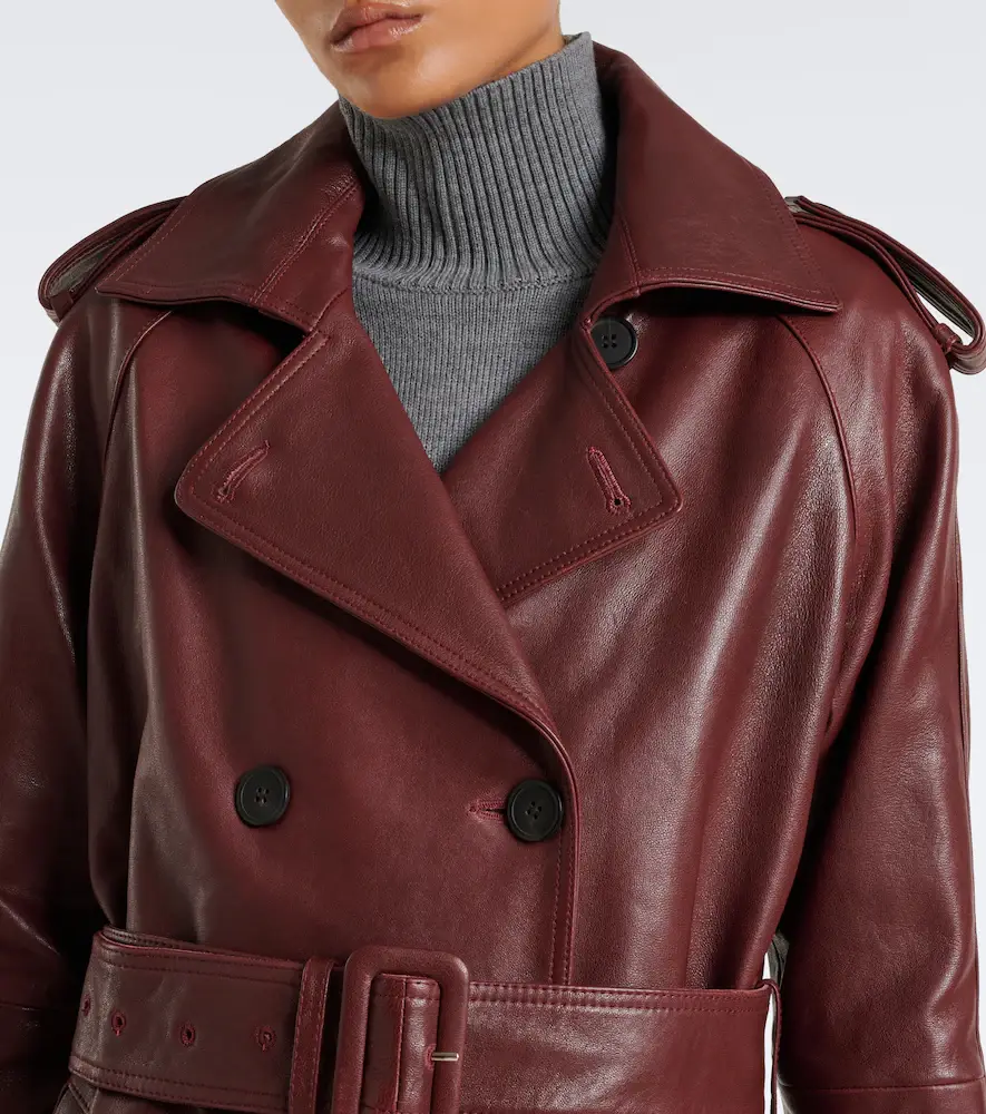 ARMA Noorah belted double-breasted leather coat | Thumbnail 6 ARMA Noorah belted double-breasted leather coat | Thumbnail 6