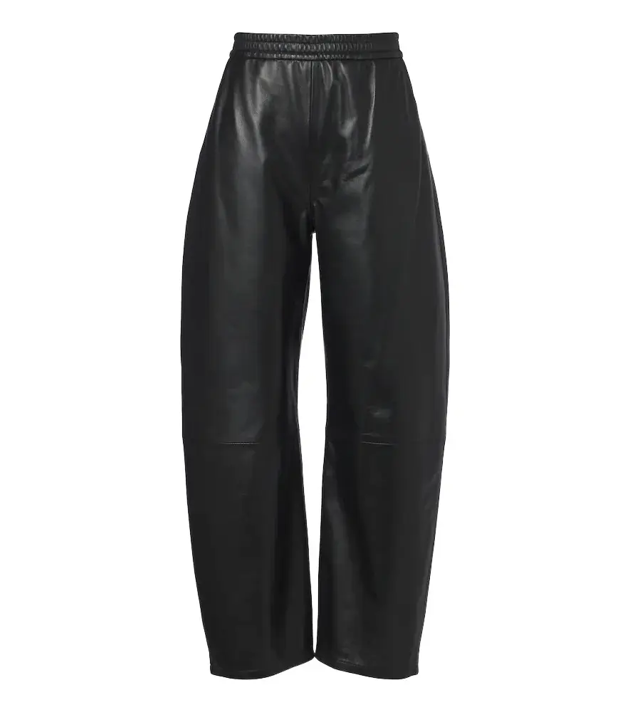 ARMA Noa leather barrel-leg pants
