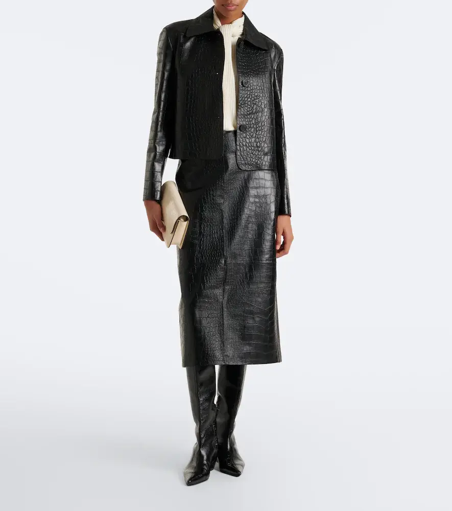 ARMA Emy croc-effect leather jacket | Thumbnail 4 ARMA Emy croc-effect leather jacket | Thumbnail 4