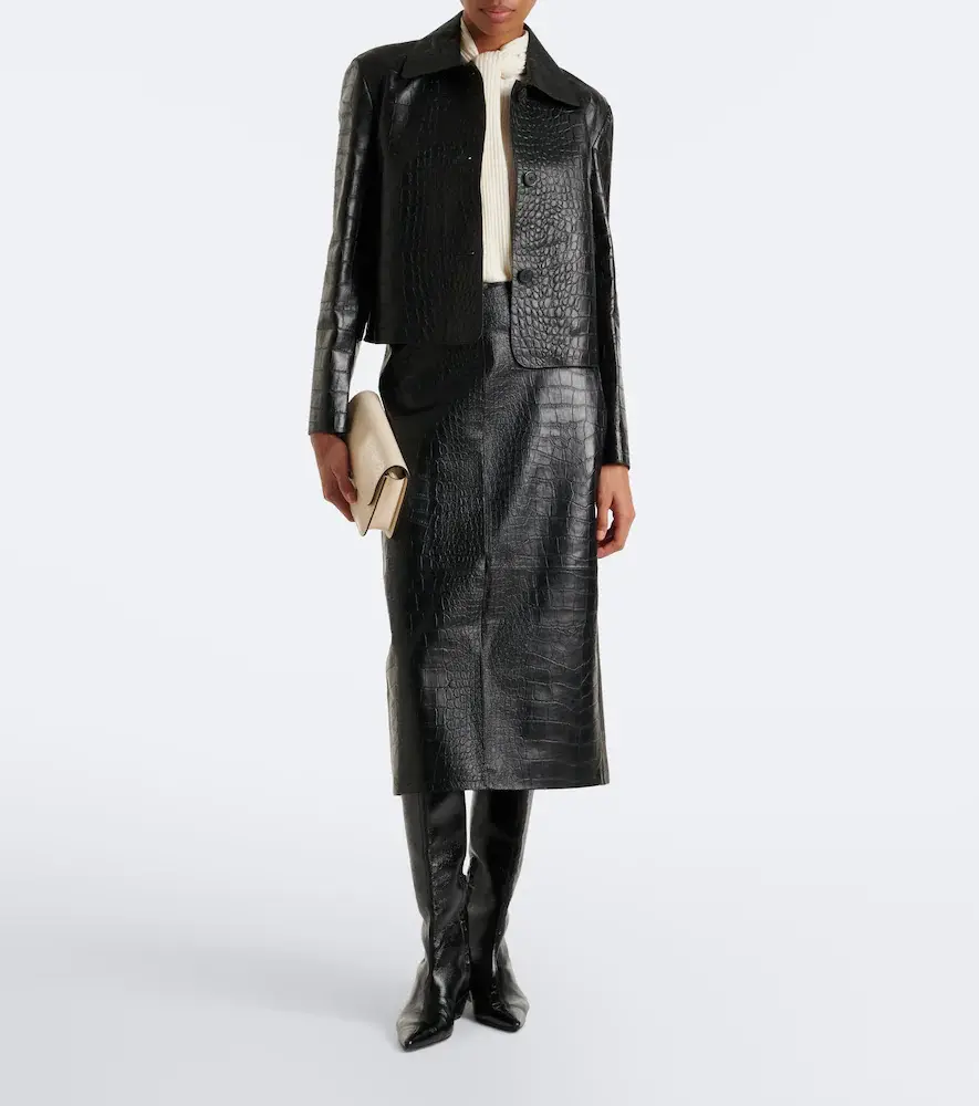 ARMA Meeka croc-effect leather pencil skirt | Thumbnail 3 ARMA Meeka croc-effect leather pencil skirt | Thumbnail 3