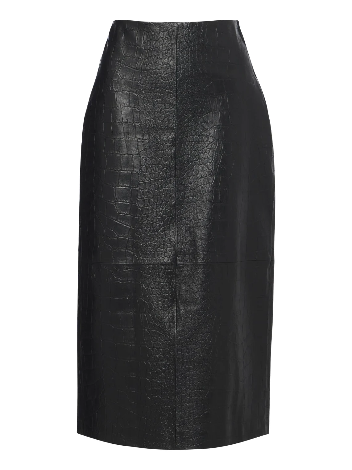 Meeka croc-effect leather pencil skirt Meeka croc-effect leather pencil skirt