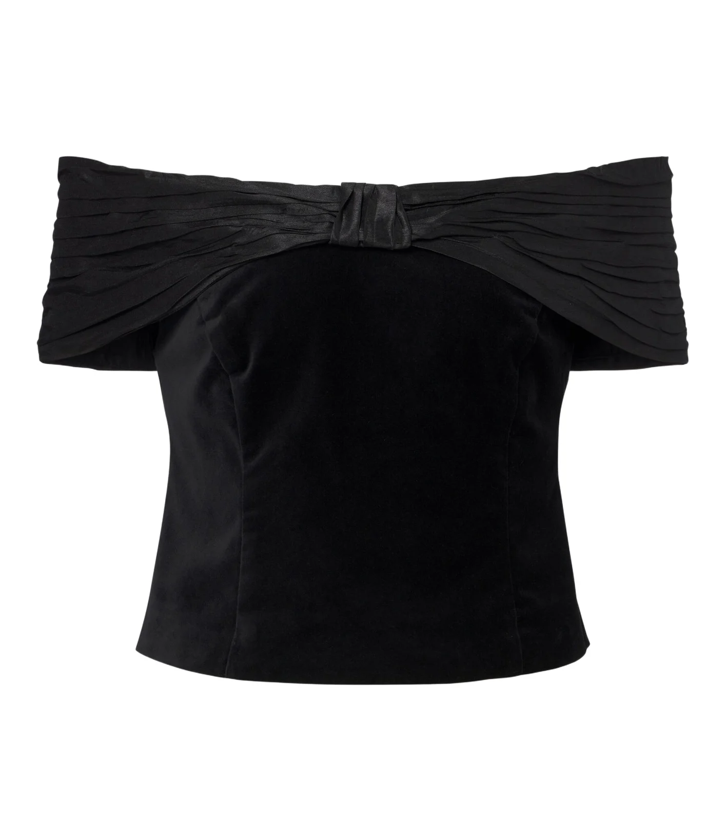 Chime off-shoulder cotton velvet top Chime off-shoulder cotton velvet top