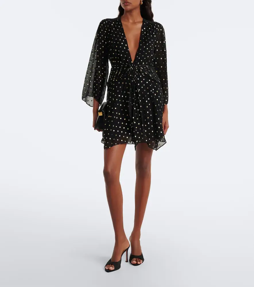 Rixo Clove polka-dot chiffon minidress | Thumbnail 2
