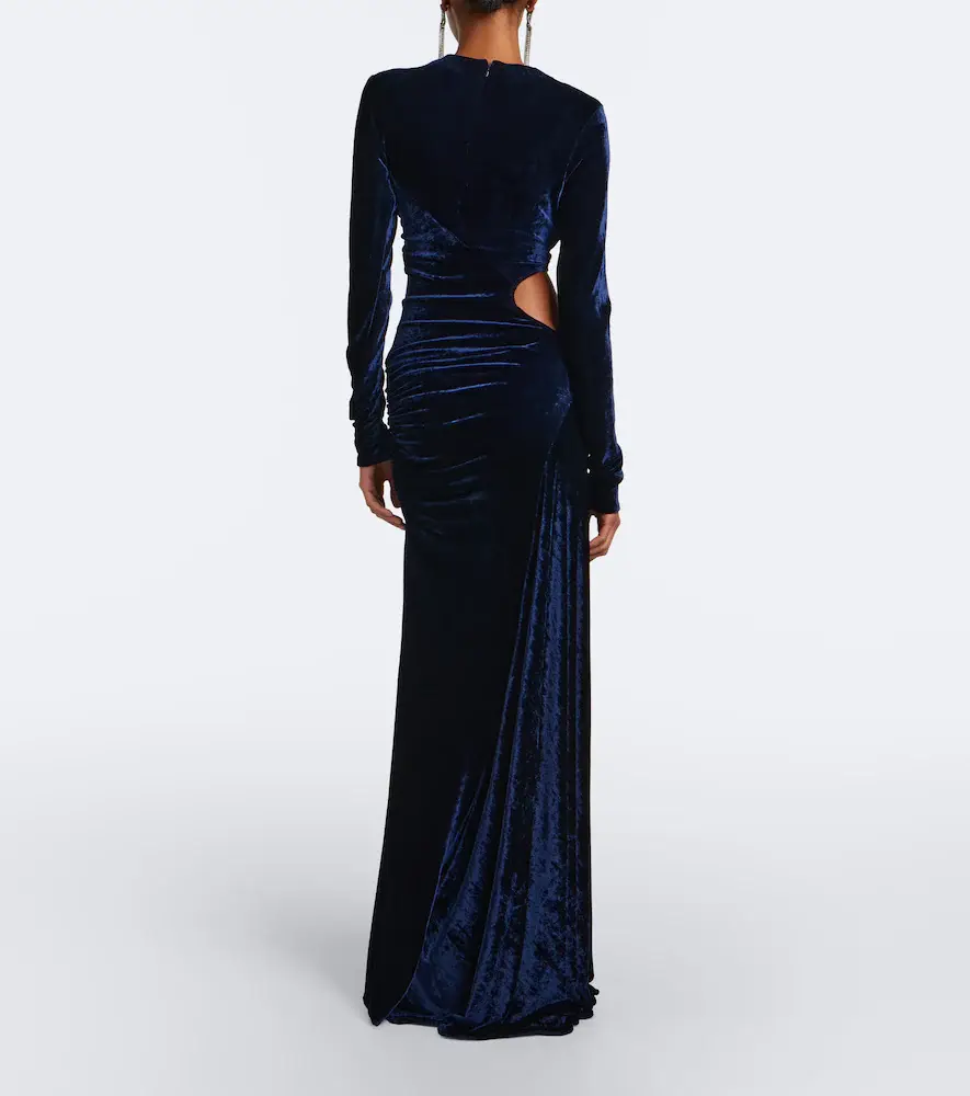 Rabanne Cutout embellished velvet gown | Thumbnail 5 Rabanne Cutout embellished velvet gown | Thumbnail 5