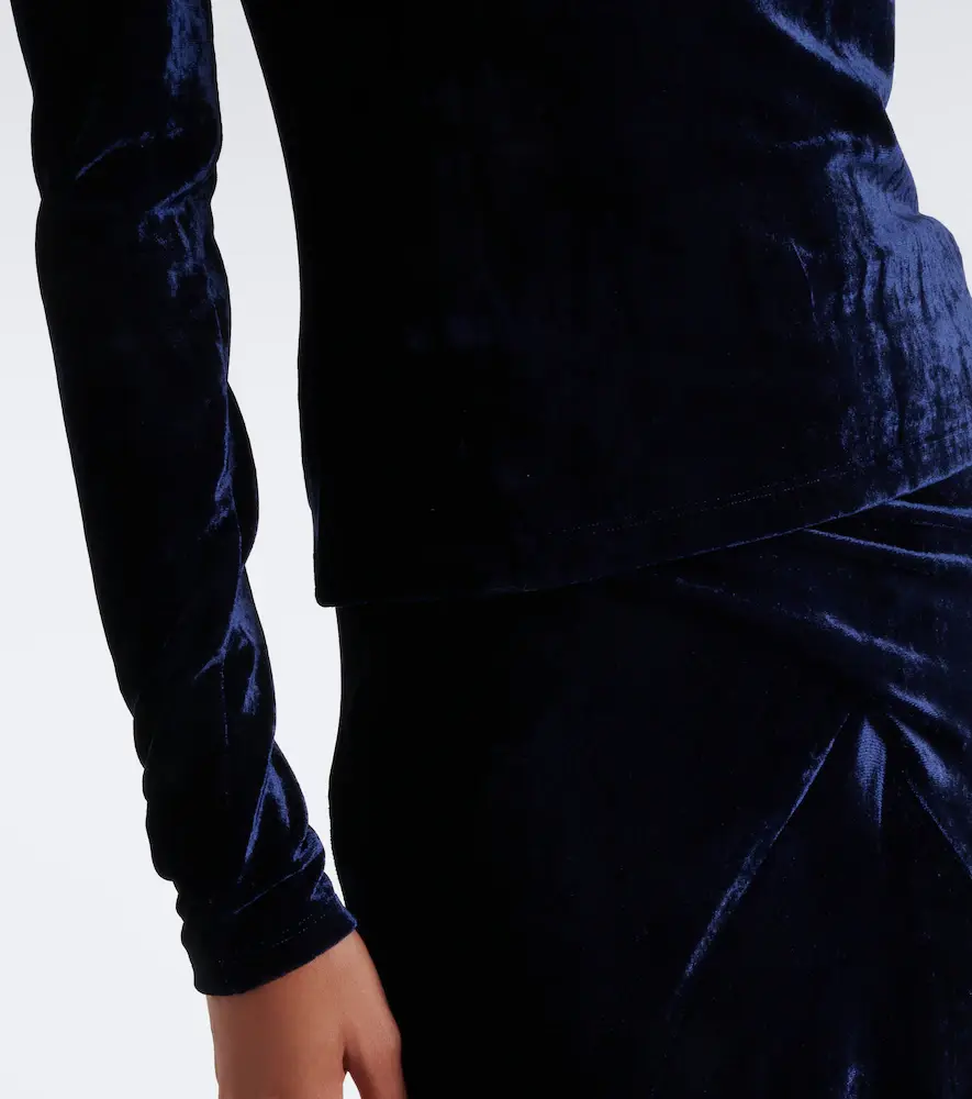 Rabanne Embellished gathered velvet top | Thumbnail 6 Rabanne Embellished gathered velvet top | Thumbnail 6