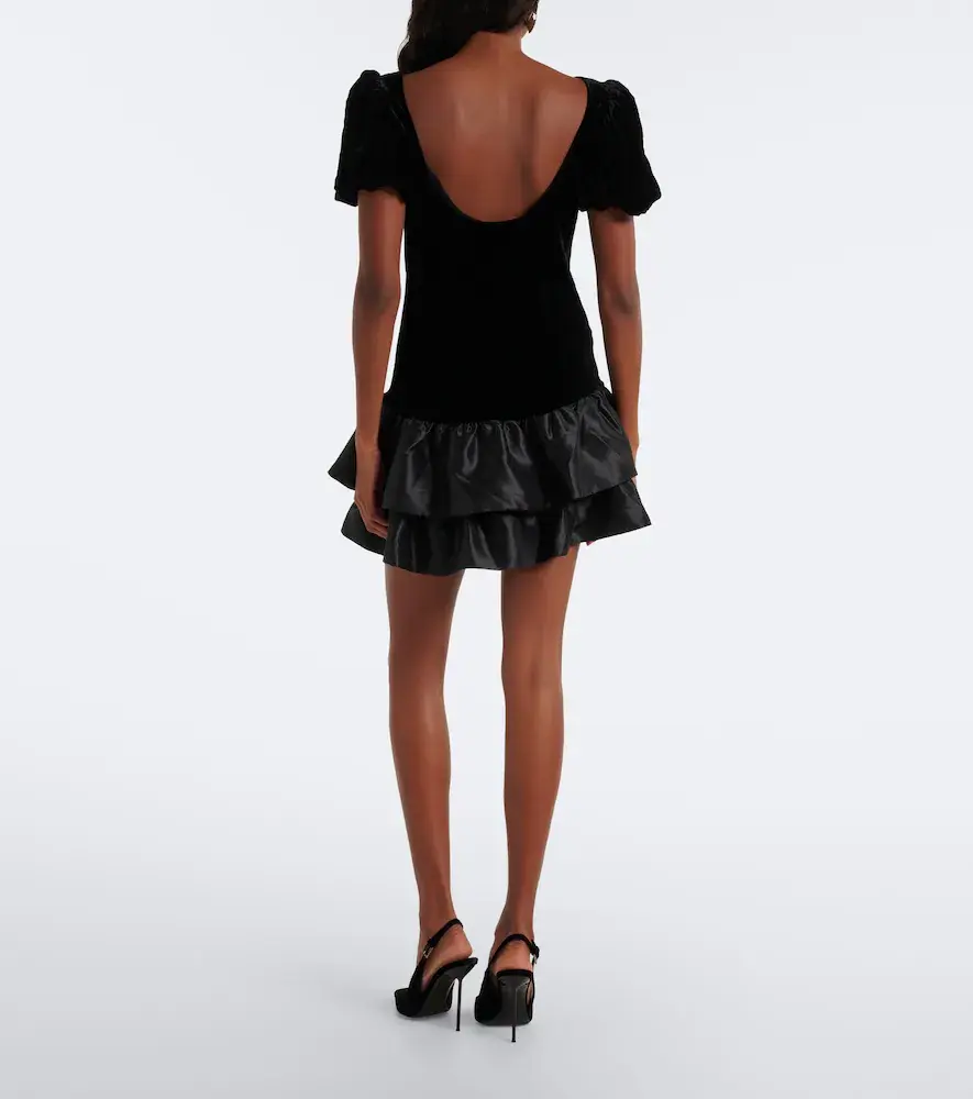 Rixo Anabella tiered velvet minidress | Thumbnail 2 Rixo Anabella tiered velvet minidress | Thumbnail 2
