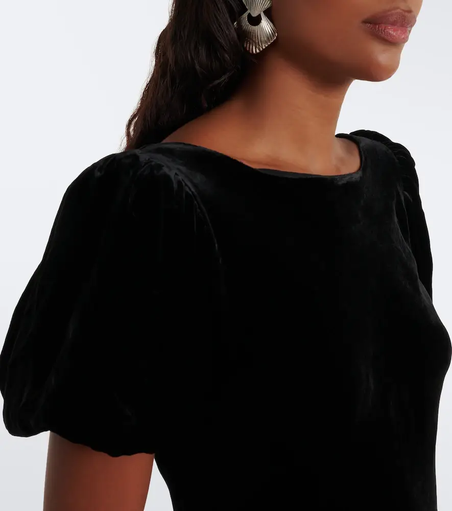 Rixo Anabella tiered velvet minidress | Thumbnail 3 Rixo Anabella tiered velvet minidress | Thumbnail 3