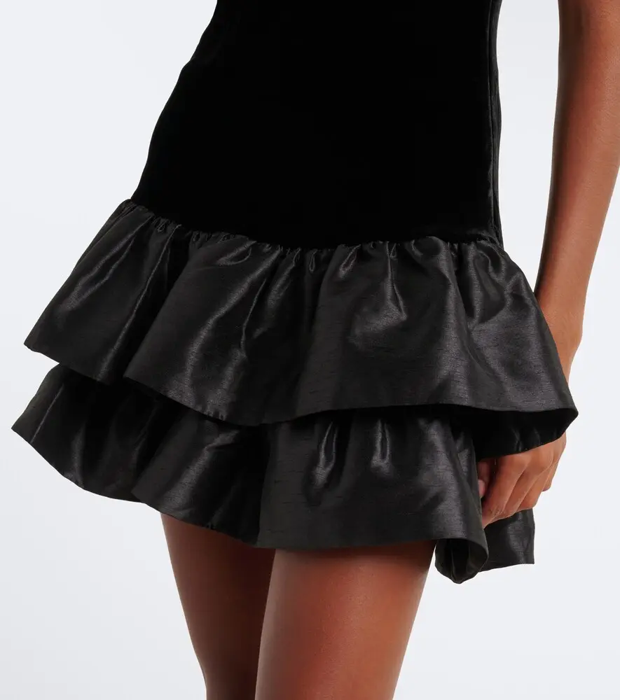 Rixo Anabella tiered velvet minidress | Thumbnail 4 Rixo Anabella tiered velvet minidress | Thumbnail 4