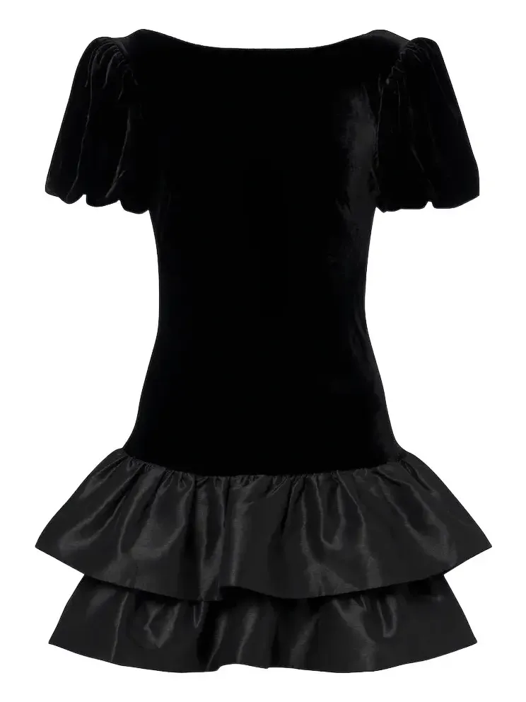 Anabella tiered velvet minidress Anabella tiered velvet minidress