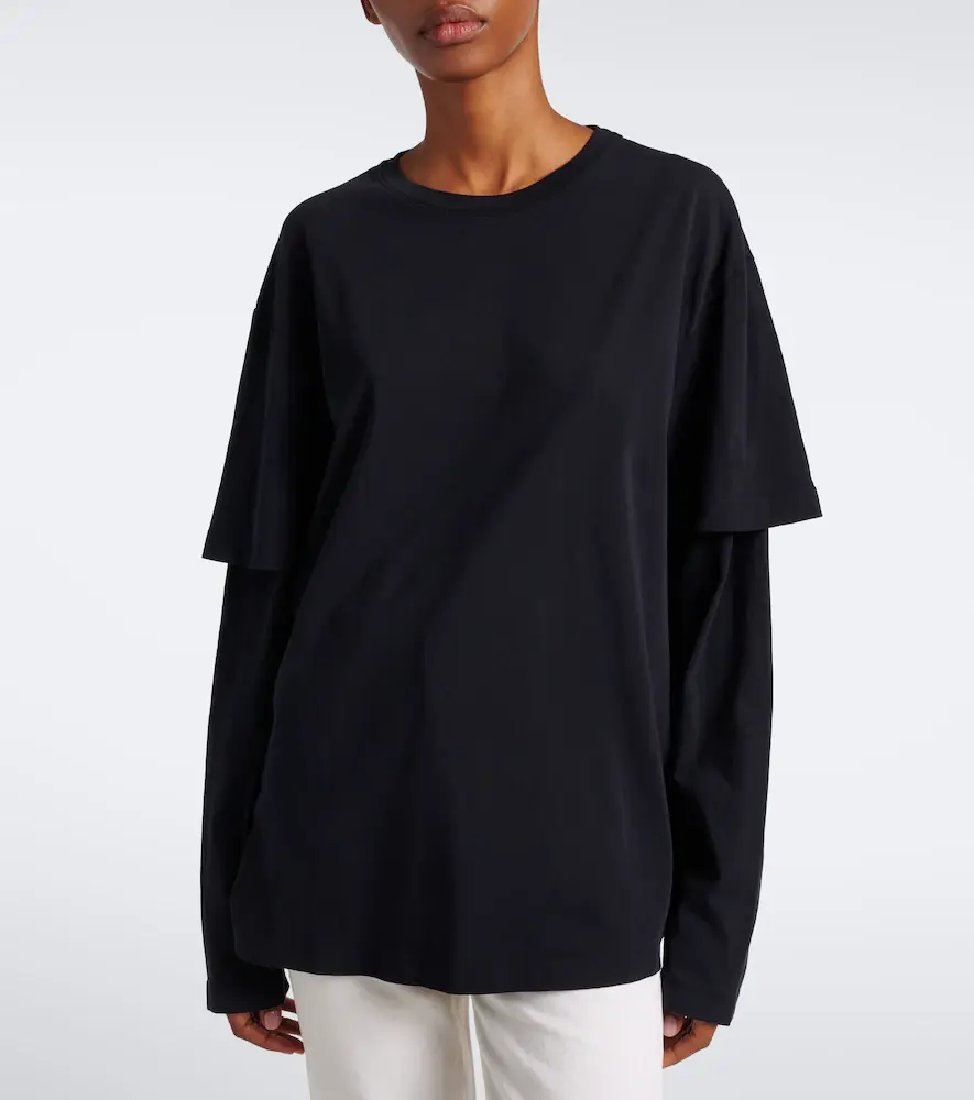 AGOLDE Lois layered cotton jersey T-shirt | Thumbnail 2